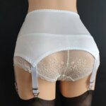 Liguero de satén liso para mujer, cinturón con tirantes con lazo Sexy, lencería exótica, 6 correas, Clips, ligas para medias altas hasta el muslo - Imagen 2
