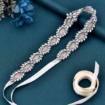TOPQUEEN accesorios de boda vestido para ocasión Formal Liga de lujo cinturón de diamantes de imitación vestido de liga vestido de noche para novias Weddin S41