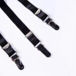 Liguero de lujo de satén con purpurina para mujer, hebilla trasera de cuatro filas con seis correas, lencería, medias, ropa interior moldeadora de cintura - Imagen 5