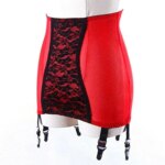 Minifaldas de encaje de cintura alta para mujer, 6 Clips, tirantes, faja moldeadora transparente, ligas femeninas, 1 ud. - Imagen 2