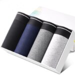 Calzoncillos de algodón para hombre, ropa interior Sexy, transpirable, de marca, 4 piezas - Imagen 6