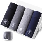 Calzoncillos de algodón para hombre, ropa interior Sexy, transpirable, de marca, 4 piezas - Imagen 2