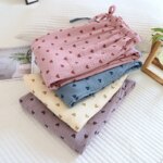 2025 nuevos pantalones 100% de algodón de verano para mujer, pantalones para dormir, pantalones de pijama para mujer, pantalones con estampado romántico, ropa de dormir para mujer, ropa de casa