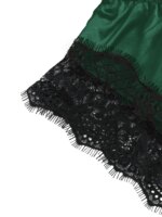 Conjunto de pijama de encaje Sexy de 2 piezas para mujer, Bralette transparente, Top y pantalones cortos, ropa de dormir transpirable, lencería de verano de talla grande - Imagen 5