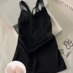 Lencería Sexy de Seda Fría para Mujer, Estilo 2025, con Relleno en el Pecho, Ropa de Dormir de Gran Tamaño, Estilo Pure Desire