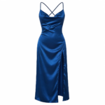 Camisón de Satén para Mujer, 4 Colores, Camisón sin Espalda para Boda o Cita Nocturna