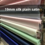 Tela de Crepé de Seda de Color Sólido de 19 Momme para Coser a Mano, Vestidos, Camisas, Pantalones, Pijamas, Antifaces, Forros, Ropa, Tela de Moda
