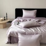 Sondeson Pure Nature-Juego de cama de seda 100%, piel saludable, doble Color, funda nórdica Queen King, sábana plana, funda de almohada, juegos de ropa de cama - Imagen 6