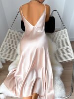 Nuevo camisón de mujer con cuello de tul, vestido largo, elegante y cómodo, ideal para estar en casa o para fiestas. - Imagen 2