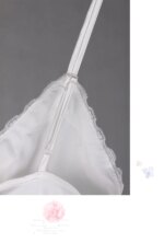 Camisones de encaje con cuello en V, ropa de dormir blanca hasta el tobillo, camisón con tirantes finos para mujer, ropa de dormir larga para mujer SLA501W - Imagen 5