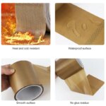 Cinta Eléctrica de PTFE de 0.13/0.18mm de Grosor, Ancho de 5~50mm, Cinta Adhesiva Resistente a Altas Temperaturas, Cintas Aislantes para Sellado al Vacío - Imagen 4