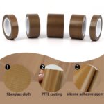 Cinta Eléctrica de PTFE de 0.13/0.18mm de Grosor, Ancho de 5~50mm, Cinta Adhesiva Resistente a Altas Temperaturas, Cintas Aislantes para Sellado al Vacío - Imagen 3