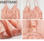 KMETRAM Vestido de noche 100% seda de morera para mujer, camisones sexys con cuello en V, ropa de dormir de verano, ropa de mujer 2026, pijama - Imagen 4
