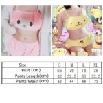 Camis de pijama Kawaii, pantalones cortos cómodos de felpa, ropa de casa, ropa de dormir bonita de dibujos animados, conjunto de ropa interior de seda de leche para mujer - Imagen 5