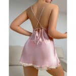 Camisón para mujer con encaje y escote en V