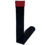 Medias largas de encaje rojo de cintura alta, calcetines de seda negros hasta el muslo, leggings estampados con cinturón de l... - Imagen 3