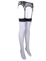 Medias de seda negras con encaje de Victoria's Secret, ultrafinas, con cinturón ajustable y sin tirantes. - Imagen 5