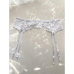 Medias ajustables con encaje, calcetines largos de tubo para mujer con banda en la cintura, clips antideslizantes para liguer... - Imagen 5