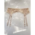 Medias ajustables con encaje, calcetines largos de tubo para mujer con banda en la cintura, clips antideslizantes para liguer...