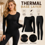 Camiseta térmica de manga larga para mujer, ropa interior térmica fina para otoño e invierno, talla L-XL - Imagen 4