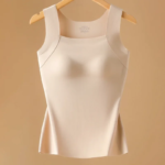 Camiseta Térmica de Cuello Cuadrado para Mujer, Sin Costuras, Ajustada, Sin Mangas, Suave y Cálida, para Invierno - Imagen 6