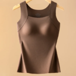 Camiseta Térmica de Cuello Cuadrado para Mujer, Sin Costuras, Ajustada, Sin Mangas, Suave y Cálida, para Invierno - Imagen 4