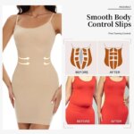Ropa moldeadora para mujer, camisola con cuello redondo y Control de barriga, Mini vestido debajo del vestido, moldeador de cuerpo liso, nueva lencería con tirantes finos - Imagen 2