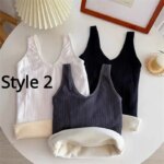 Ropa interior térmica de talla grande para mujer, lencería térmica, ropa de invierno, Top cálido, ropa interior, camiseta interior íntima - Imagen 6