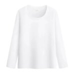 Camiseta de manga larga de terciopelo con temperatura constante para mujer, Top térmico de fibra calefactora de terciopelo fino, Otoño e Invierno - Imagen 6