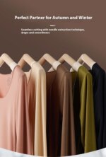 Camiseta térmica de manga larga para mujer, ropa interior térmica fina para otoño e invierno, talla L-XL