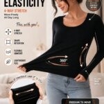 Camisetas térmicas de manga larga para mujer, ropa interior térmica de compresión, camiseta térmica de otoño, cuello redondo, corte ajustado - Imagen 5
