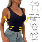 Ropa moldeadora sin mangas para mujer, camisetas sin mangas, S-3XL, Fajas con tirantes anchos, Control de barriga, moldeador de cuerpo, ropa interior Sexy con cuello en V, camisas de compresión - Imagen 3
