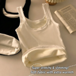 Camiseta Térmica de Invierno para Mujer, Sin Costuras, con Forro de Terciopelo, Chaleco sin Mangas, Camiseta Interior Cálida para Mujer, Color Sólido, Lencería Sexy - Imagen 3