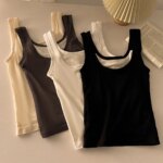 Camiseta Térmica de Invierno para Mujer, Sin Costuras, con Forro de Terciopelo, Chaleco sin Mangas, Camiseta Interior Cálida para Mujer, Color Sólido, Lencería Sexy - Imagen 5