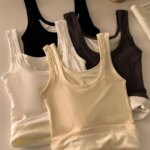 Camiseta Térmica de Invierno para Mujer, Sin Costuras, con Forro de Terciopelo, Chaleco sin Mangas, Camiseta Interior Cálida para Mujer, Color Sólido, Lencería Sexy - Imagen 6