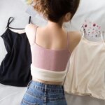 Camisola de Forro Polar Súper Elástica para Mujer, Cuello en V, Térmica, Sin Mangas, para Uso Diario, Top Interior de Cuello Bajo para Combinar en Capas