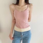 Camisola de Forro Polar Súper Elástica para Mujer, Cuello en V, Térmica, Sin Mangas, para Uso Diario, Top Interior de Cuello Bajo para Combinar en Capas - Imagen 5