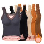 Ropa interior térmica de talla grande para mujer, lencería térmica, ropa de invierno, Top cálido, ropa interior, camiseta interior íntima - Imagen 2