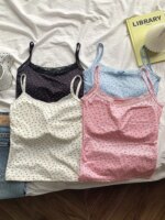 Elegante Top Corto Casual de Verano con Estampado Floral de Encaje, Estilo Lazo Dulce, Talla Única, Camiseta sin Mangas Ajustada y Sexy para Primavera - Imagen 4