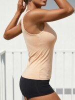 Camisola con cuello en V y ribete de encaje para mujer, camiseta sin mangas, informal, cómoda para el día a día, camiseta interior elegante y sencilla - Imagen 6