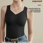 2 PIEZAS/SET Ropa Interior Térmica para Mujer, Chaleco de Invierno, Camiseta Térmica Cálida, No es necesario usar Camiseta Interior, Ropa Íntima Nueva