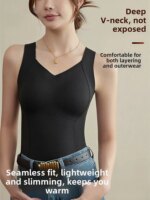 2 PIEZAS/SET Ropa Interior Térmica para Mujer, Chaleco de Invierno, Camiseta Térmica Cálida, No es necesario usar Camiseta Interior, Ropa Íntima Nueva