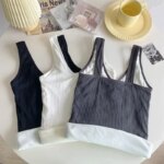 Camisola cálida con tirantes para mujer, ropa interior gruesa de terciopelo para invierno, ropa interior térmica ajustada y acogedora de Color sólido - Imagen 4