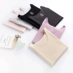 Ropa interior térmica para mujer, ropa interior, camisetas sin mangas con cuello redondo, camisetas térmicas de lana cálidas para invierno, chaleco corporal sin mangas, camiseta interior ajustada XXXL - Imagen 3