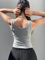 Camisola sin mangas suave para mujer, trajes de verano, camiseta sin mangas ajustada y Sexy, camisa inferior de punto y Top sin mangas para prendas de vestir exteriores - Imagen 2