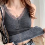 Ropa interior térmica, chaleco, lencería térmica, ropa de invierno para mujer, Top cálido, ropa interior, camiseta térmica, camiseta interior de encaje íntimo - Imagen 4