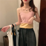Camiseta sin mangas de moda para mujer, ropa interior térmica de invierno, color liso, ropa de noche informal, sexy, elástica, de terciopelo fino. - Imagen 2