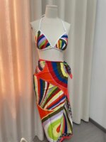 Conjunto de Bikini con Pañuelo para Mujer, Diseño de Lujo 2026, Marca Italiana de Diseñador, Diadema para Dama, Trajes de Baño de Alta Calidad - Imagen 2