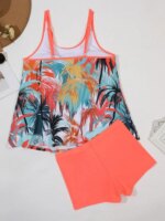 VigoJany 2026 Tankini Sexy Estampado de 2 Piezas Tallas Grandes para Mujer, Traje de Baño Brasileño con Tirantes y Aberturas para Curvas, Traje de Baño Grande para Dama de Playa - Imagen 5
