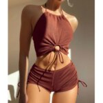Trajes de Baño Negros de Verano 2026, Conjuntos de Tankini, Trajes de Baño Deportivos para Mujer, Trajes de Baño de Dos Piezas para Playa y Piscina - Imagen 4